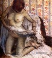 Nach das Bad 1884 Nacktheit Ballettdancer Edgar Degas